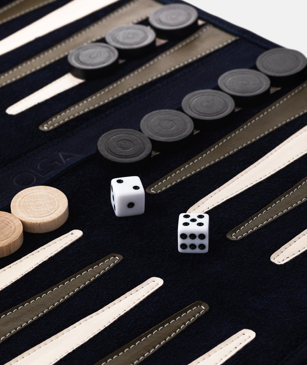 Backgammon de voyage avec fermeture - Jeu de société pour 2 joueurs